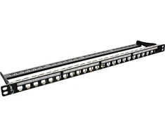 InLine® Tuščias pataisų skydelis 19'' 24 prievadų 0.5U juodas RJ45 kištukams