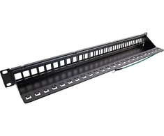InLine® Neapdorota patch panelė 19'' 24 prievadų 1U juoda