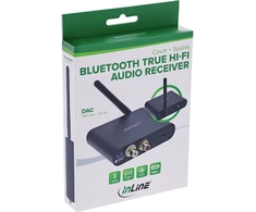 InLine ® Bluetooth True Hi-Fi garso imtuvas, DAC, BT5.3, aptX HD, Cinch+Toslink