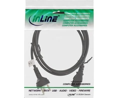 InLine® Danijos maitinimo kabelis, juodas, 3m
