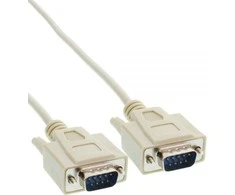 InLine DB-9 – DB-9, 3m, smėlio spalvos (12213)