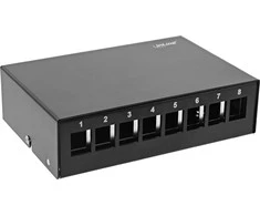 InLine ® Darbastalio konsolidavimas Box 8x Keystone RJ45, metalo, juoda RAL9005