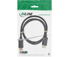 „InLine“ DisplayPort 2.1 UHBR20 80 Gb/s kabelis, 0,5 m, juodas (15855P)
