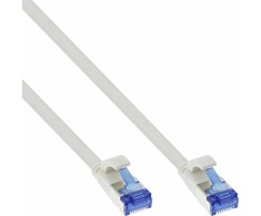 InLine® plokščias kabelis, U/FTP, Cat.6A, TPE be halogenų, baltas, 10 m