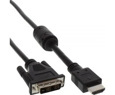 Kabelis InLine HDMI - DVI- D 0,5m juoda (17659)