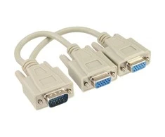 Šakotuvas InLine D-Sub (VGA) x2 D-Sub (VGA), pilka (17307)