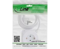 „InLine®“ įkrovimo kubas, 3 įžeminimo kontaktai, 2 USB-C, 2 USB-A, baltas, 2 m