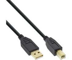 Inline Įmontuojamas USB kabelis USB-A - USB-B 2 m, juodas (B-34518S)
