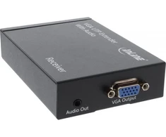 Inline Įmontuota AV signalo perdavimo sistema VGA + garso imtuvas, iki 300 m (65016E)