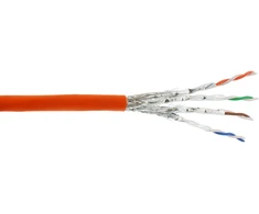 InLine® įrengimo kabelis S/FTP PiMF Cat.7a AWG23 1200MHz B2ca be halogenų oranžinis 25m