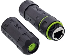 InLine Kabelinė jungtis Cat.6A IP68 2x RJ45 lizdas ekranuotas M20