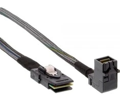 Intos InLine Mini SAS HD - Mini SAS su šoninės juostos laidu, 0,5 m, juodas