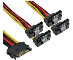 InLine SATA 15- pin - SATA 15- pin x4, 0.15m, Multicolor (29683V)