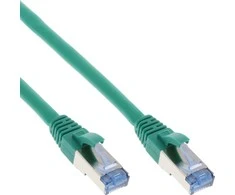 InLine Komutacinis kabelis - S / FTP (PiMf) - Cat.6A - 500MHz - Halogenas nemokamai - Varis - Žalia - 15m (76815G)