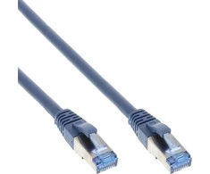 InLine Komutacinis kabelis - S / FTP (PiMf) - Cat.6A - 500MHz - Halogenas nemokamai - Varis - mėlyna - 15m (76815B)