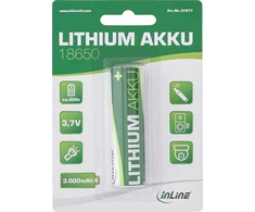 „InLine®“ ličio baterija, 3000 mAh, 18650