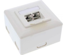 Inline Kištukinis lizdas, 2x RJ45, baltas (76842S)