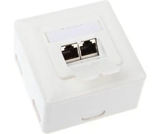 InLine Cat. 6 paviršiuje montuojama pajungimo dėžutė 2x RJ45 lizdas, horizontalus - baltas