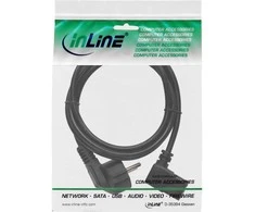 „InLine®“ maitinimo kabelis, įžeminimo kontaktas, kampuotas į C13, stačiu kampu, 5 m