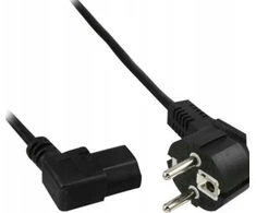 InLine® Maitinimo kabelis, Schutzkontakt kampas į C13 kairėje angeled, juodas, 5m
