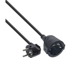 InLine® maitinimo prailginimo kabelis angeld Type F juodas 3m