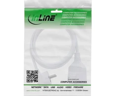 InLine® maitinimo prailginimo kabelis angeld Type F baltas 2m