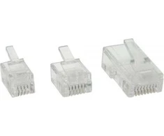 InLine Modulinė 6P4C kištukas, RJ11 itin plokštiems kabeliams, 100 vienetų (73094)