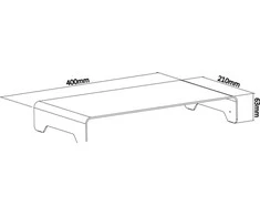 Laikiklis „InLine®“ monitoriaus platforma, aliuminis, 63 mm, maks. 10 kg