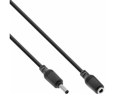 InLine® nuolatinės srovės ilgintuvas, nuolatinės srovės kištukas kištuku/kištuku 4,0x1,7 mm, 5 m