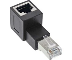 InLine 6A, RJ45 kištukas / lizdas, 90 ° kampu
