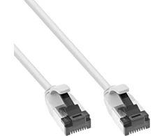 InLine® Patch kabelis plonas, U/FTP, Cat.8.1, TPE be halogenų, baltas 7,5 m