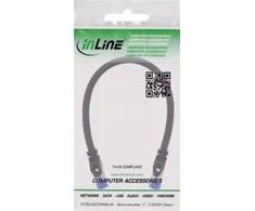InLine® Patch kabelis šarvuotas, U/FTP, Cat.6A, juodas, 0,5 m
