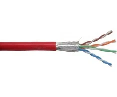InLine SF / UTP tinklo pataisos laidas, Cat.5E, AWG26, CCA, PVC, raudona, 100 m (72099R)