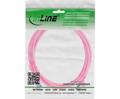 „InLine®“ plonas jungiamasis kabelis, Cat.6A, S/FTP, TPE (LSZH) lankstus, PoE, rausvai raudonas, 5m