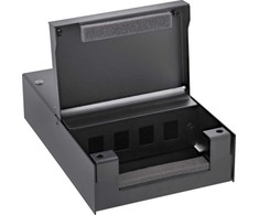 InLine® paviršinio tvirtinimo dėžutė, skirta Keystone 4x RJ45, juoda