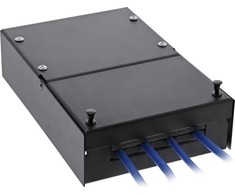 InLine® paviršinio tvirtinimo dėžutė, skirta Keystone 4x RJ45, juoda