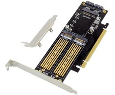 „InLine® PCIe“ plokštė x16 su 2 M.2 ir 1 mSATA lizdais