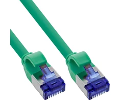 InLine Plonas tinklo kabelis „Patchcord Slim Cat.6A“, S/FTP, TPE (LSZH), lankstus, PoE, žalias, 7 m (74907G)