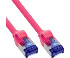 „InLine®“ plonas jungiamasis kabelis, Cat.6A, S/FTP, TPE (LSZH) lankstus, PoE, rausvai raudonas, 20 m