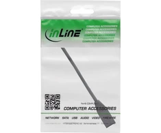 InLine® RJ45 Break-Away sąsajos apsauga Cat.6A S/FTP, RJ45 vyriškas/moteris, juodas, 0,2 m