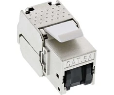 InLine ® RJ45 Keystone Jack Snap-In modulis Cat.6A, su dulkių danga mėlyna