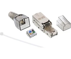 InLine ® RJ45 plug Cat.6A 500MHz, įdiegtas, apsaugotas