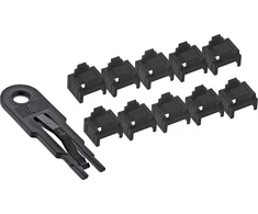 InLine® RJ45 prievadų blokatorius, starterio rinkinys su 10 blokatorių ir raktu, juodas