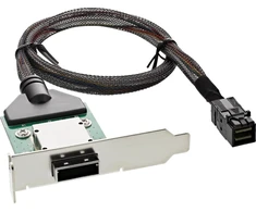 InLine® SAS HD žemo profilio adapterio laikiklis išor. SFF-8088 į tarpt. SFF-8643 0,5m
