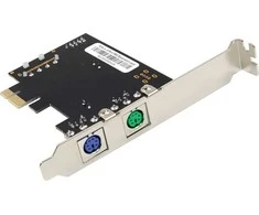 „InLine®“ valdiklio 2x PS/2 PCIe (PCI-Express) sąsajos plokštė