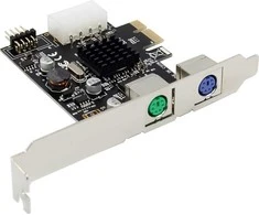 „InLine®“ valdiklio 2x PS/2 PCIe (PCI-Express) sąsajos plokštė