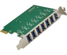 „InLine®“ sąsajos plokštė, 7x USB-A 3.2 Gen.1, PCIe, su SATA maitinimo jungtimi