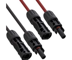 „InLine®“ saulės energijos kabelio prailginimo rinkinys su saulės energijos jungtimi, 6 mm², juodas/raudonas, 12,5 m