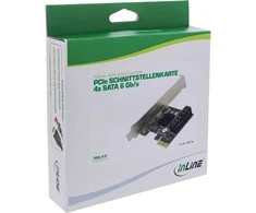 „InLine®“ sąsajos plokštė, 4x SATA 6Gb/s, PCIe 2.0, karštasis keitimas, NCQ