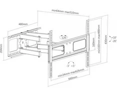 InLine Sienos laikiklis 21031A 37 "- 70" '